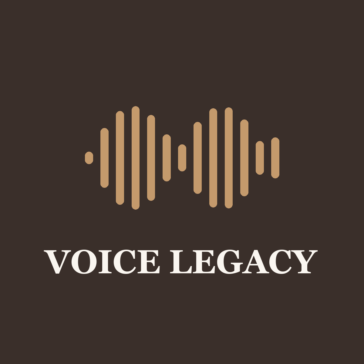 Voice Legacy 字樣與聲波標誌